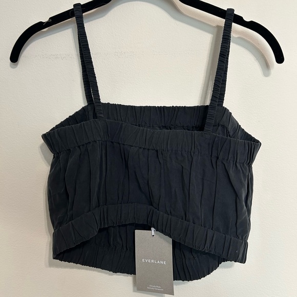 *Everlane* NWT Black Silk Cropped Cami, Small - Picture 2 of 8
